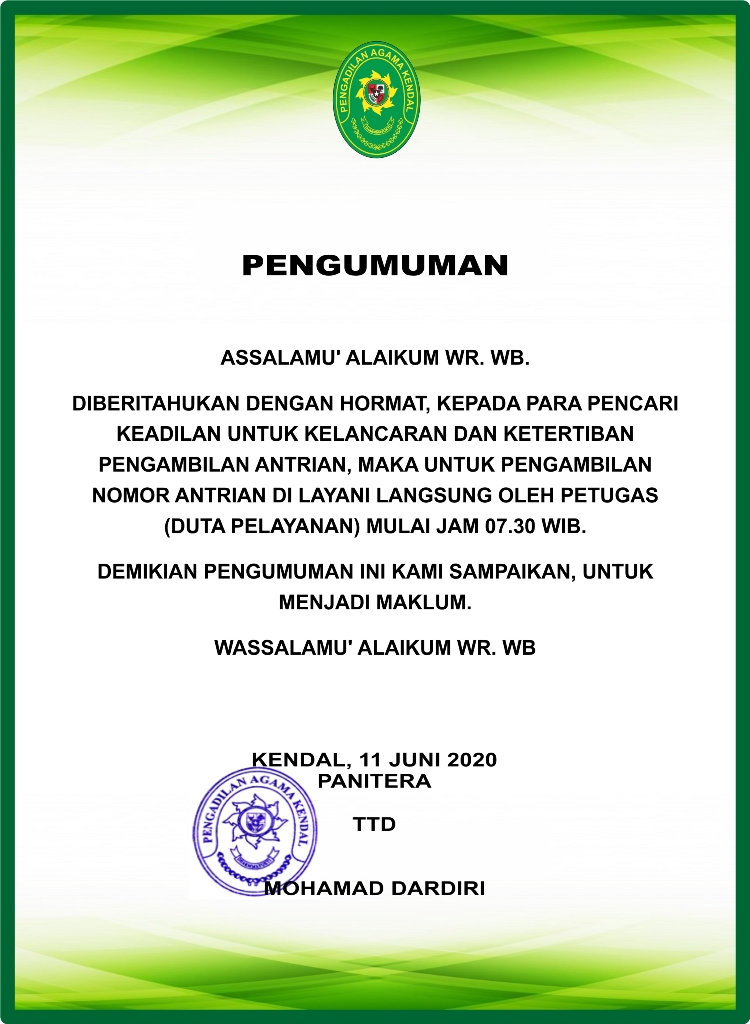 PENGUMUMAN